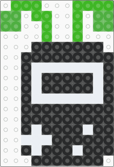 Perler game boy pt.1 - black,white,green