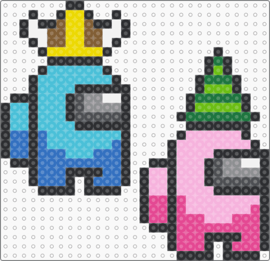 Among Us Crewmates 4 - pink,blue,light blue,among,us,crewmate,party,hat,viking,helmet