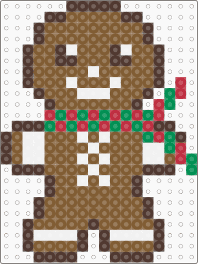 Christmas Gingerbread Man - brown,tan,christmas,gingerbread,gingerbread man,scarf