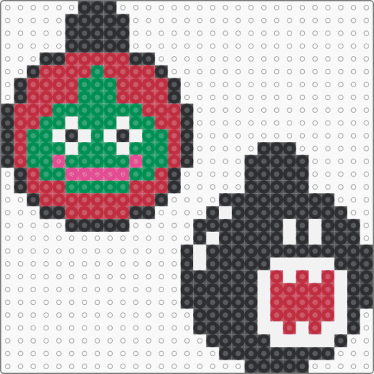 Christmas Ornament Slime Bomb Boo - black,red,green,christmas,ornament,boo,mario,bomb,slime,dragon quest