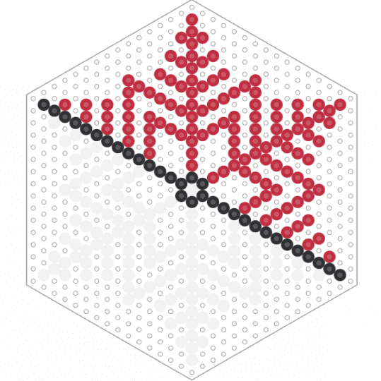 Snowflake Pokeball - red,white,snow,snowflake,pokemon,pokeball