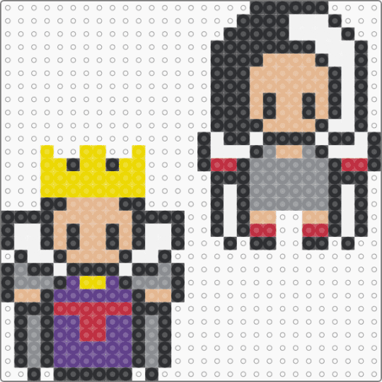 Cruella & the Evil Queen - black,beige,gray,snow white,evil queen,cruella,101 dalmatians,wicked queen,disney
