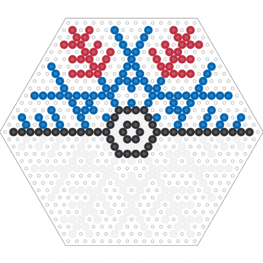 Snowflake Pokeball Great Ball - ball, blue, great, pokeball, pokemon, red, snow, snowflake, winter