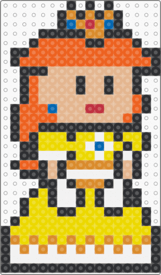 Princess Daisy - orange,yellow,beige,princess,daisy,mario,snes,sprite