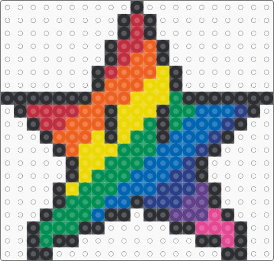 Mario Rainbow Star - orange,yellow,green,blue,mario,kart,rainbow,star