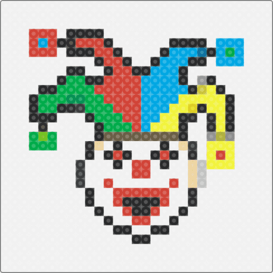 Jester Fuse Bead Patterns - Gallery - Kandi Pad | Kandi Patterns, Fuse ...