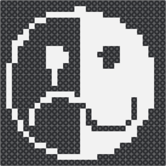 Fall Out Boy Smiley/Frowny - band, black, fall out boy, fob, frown, logo, music, smile, smiley, white