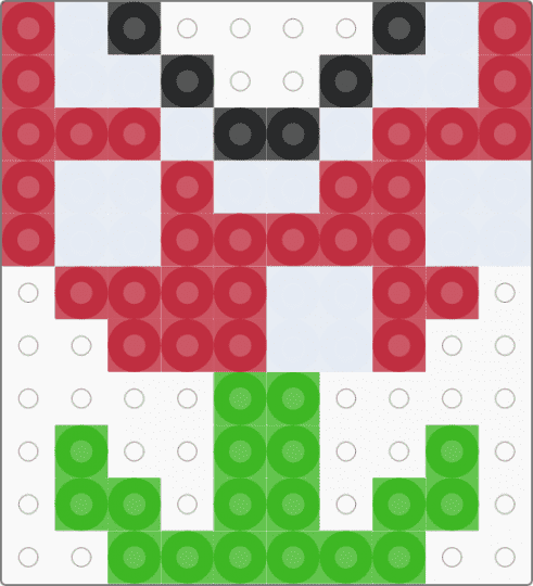 piranha plant - green,red