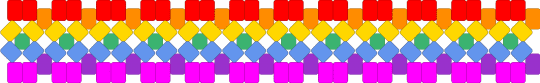 Rainbowwwww - red,yellow,light blue,pink