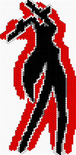 Devil May Cry 1 Silhouette - capcom, devil may cry, devil may cry 1, dmc, dmc trish, logo, red, trish