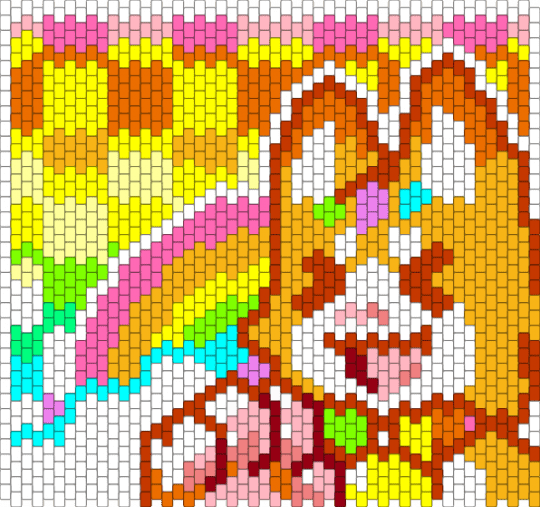 wip - orange, pink, red, yellow