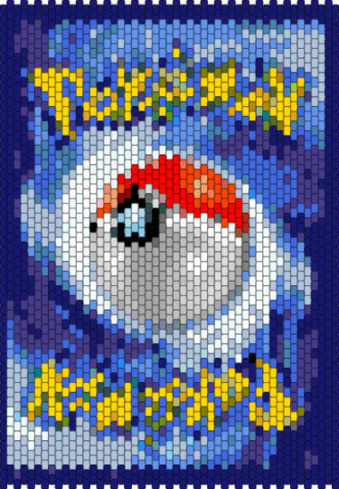 Pokemon Card Backside - purple,blue,light blue,yellow
