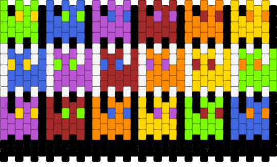 cat bag concept - green,yellow,red,colorful