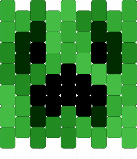 creeper - green,black,charm,creeper,minecraft,small,spooky