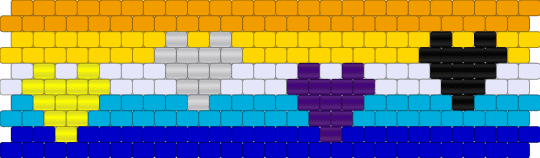 Aroace and nonbinary - purple,yellow,orange,pride,lgbtq,aroace,heart