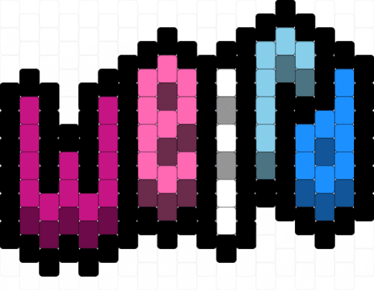 Weird bigender - black,pink,light blue,weird,bigender,text,charm