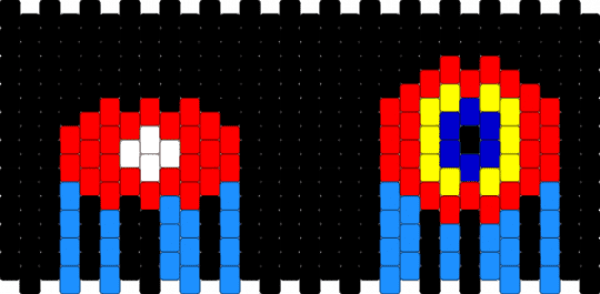 Error Sans Peyote Cuff / Bag Pattern - black,red,light blue