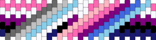 (Updated) Omnisexual/Genderfluid/Demiboy Pride Cuff - pink,light blue