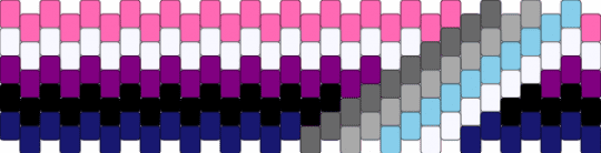 Genderfluid Demiboy Pride Cuff - pink,purple,lgbt,pride,genderfluid,demiboy,demigender