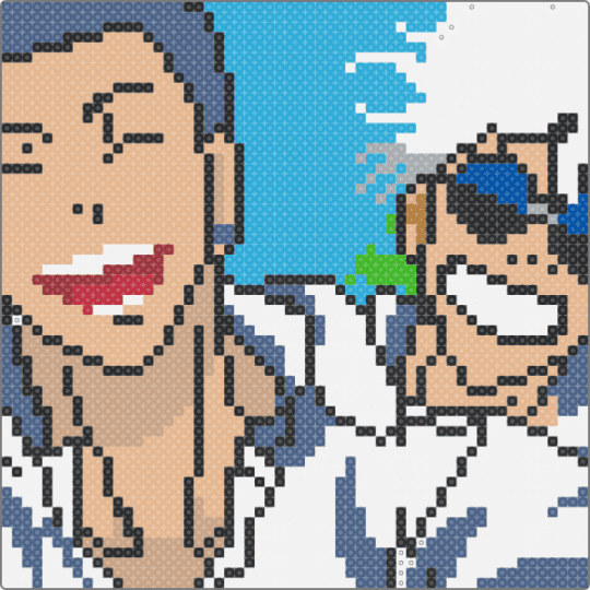Gojo and suguru - blue,beige,light blue