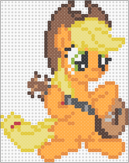 applejack (+ guitar !) - tan,orange,yellow,mlp,my little pony,mane six,applejack