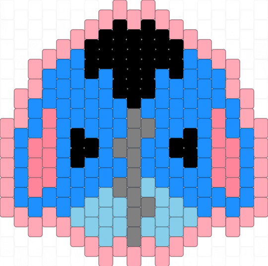 Eeyore - light blue,pink