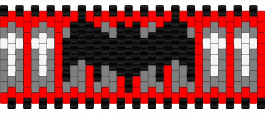 Vampire bat cuff recolour - red,gray