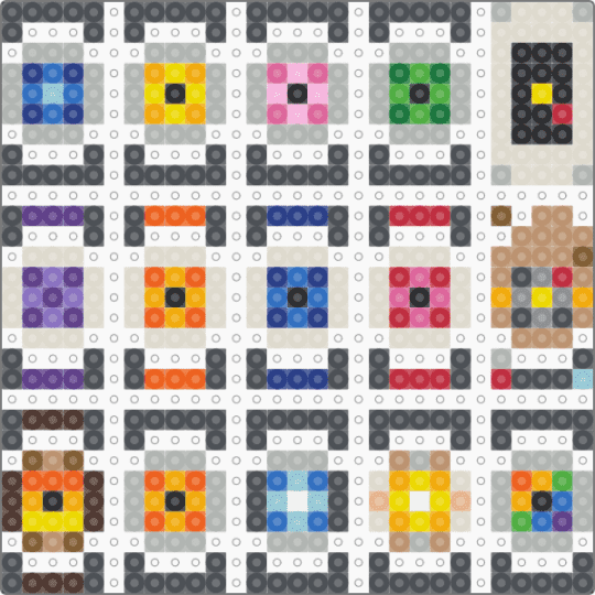 Portal Core Charms - gray,beige,orange,portal,core,charm,perler
