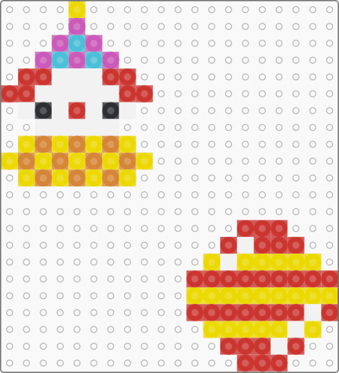 Clown - yellow,red
