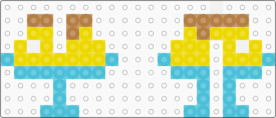 3D pudding in glass - yellow,light blue
