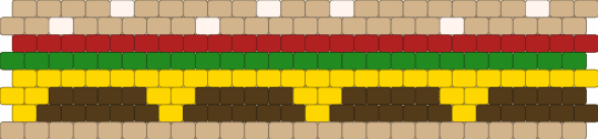 burger cuff :3 - beige,yellow,brown,food,burger,peyote
