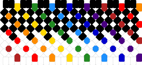 rainbow 3x base - white,purple,red