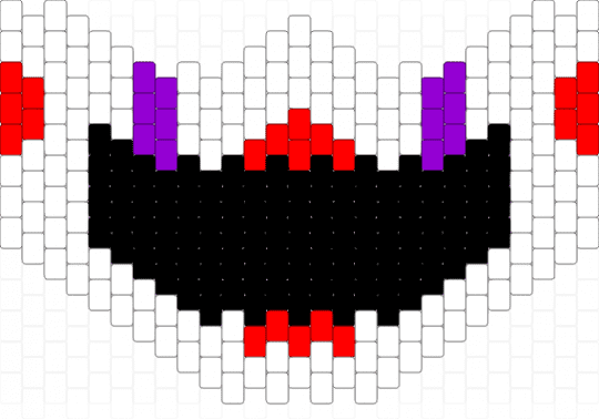 Fanf puppet mask - white,red,purple,pupe