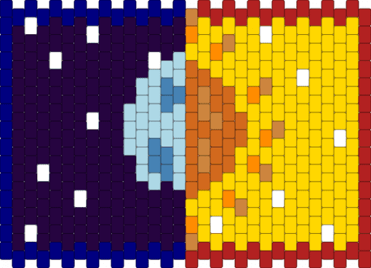 Sun and Moon smol mat - yellow