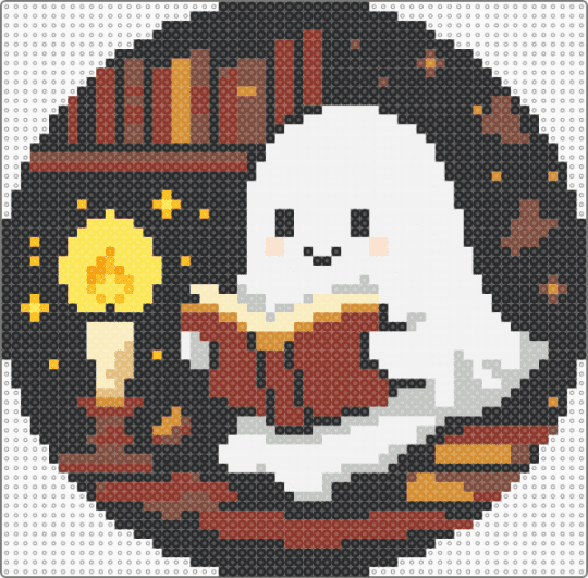 reading ghost - beige, black, red