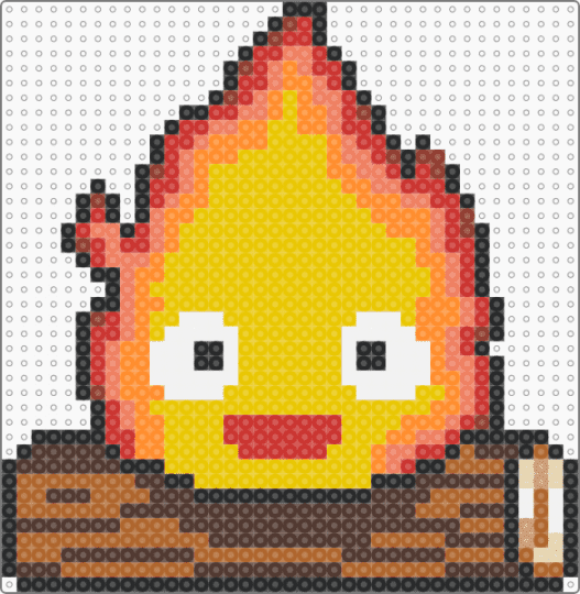 calcifer - brown, orange, yellow