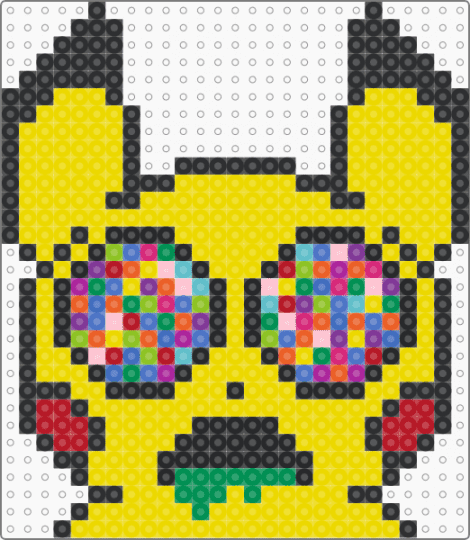 pikachu - pikachu,trippy,psychedelic,yellow