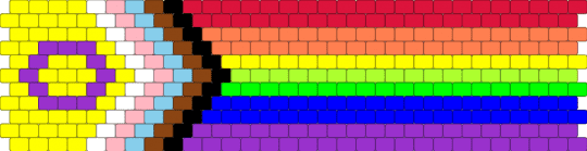 progress pride flag - purple,yellow,red