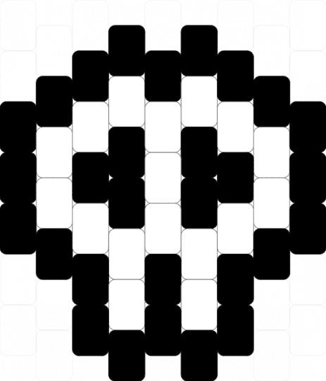 skull - black,white