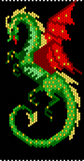 Dragon :) - black,red,green