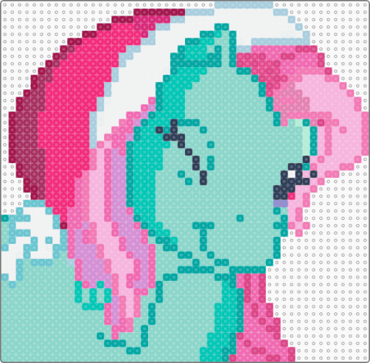 My Little Pony Minty Santa Hat - light blue,pink,my little pony,mlp,mlp g3,my little pony g3,cartoons,tv shows