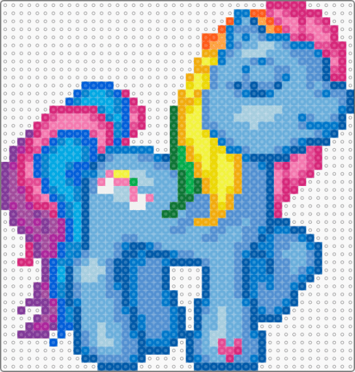 My Little Pony Rainbow Dash Runaway Rainbow Game Sprite - pink,blue,light blue,mlp,my little pony,mlp g3,my little pony g3,cartoons,video games