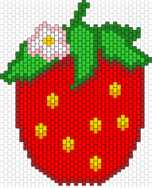 Strawberry bag front (wip) - strawberry,fruit,bag,panel,red,green