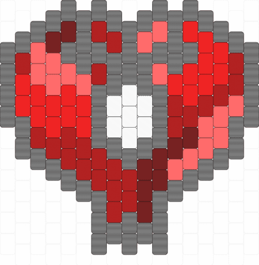 Resident Evil 2 heart key - gray,red