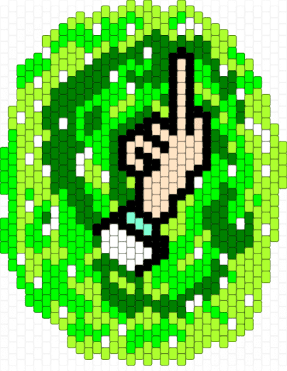 Rick and Morty Portal - green
