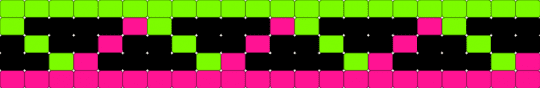 Scene cuff 2 - pink,green
