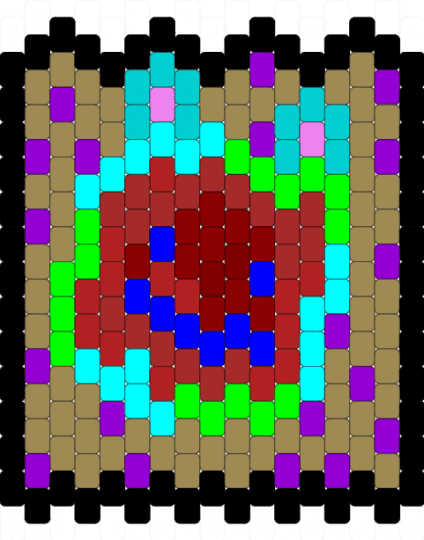 Messed Up Bunny Bag - gold,purple,light blue,red