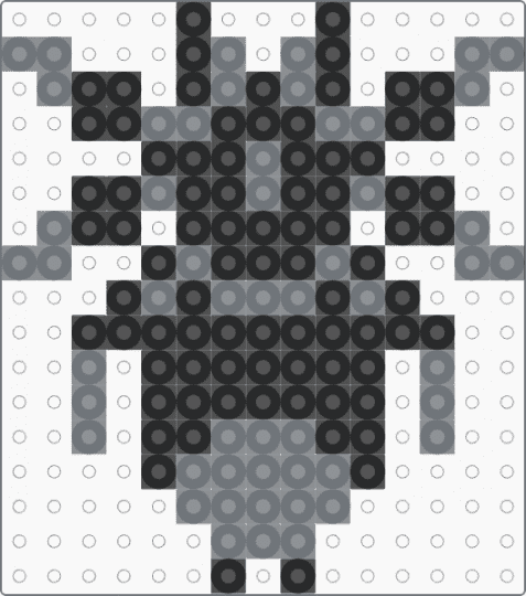 Black & Grey Tarantula Perler - black,gray,spider,bug,arachnid