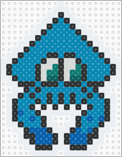 Inkling Perler - white,light blue,splatoon,inkling,charm