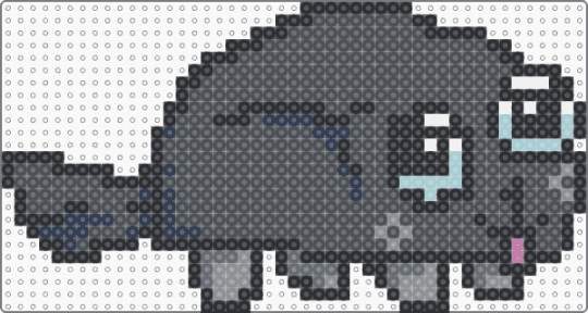 Pebble Perler - gray,dandysworld,dandys world,pebble,dog,rock,pet rock,grey